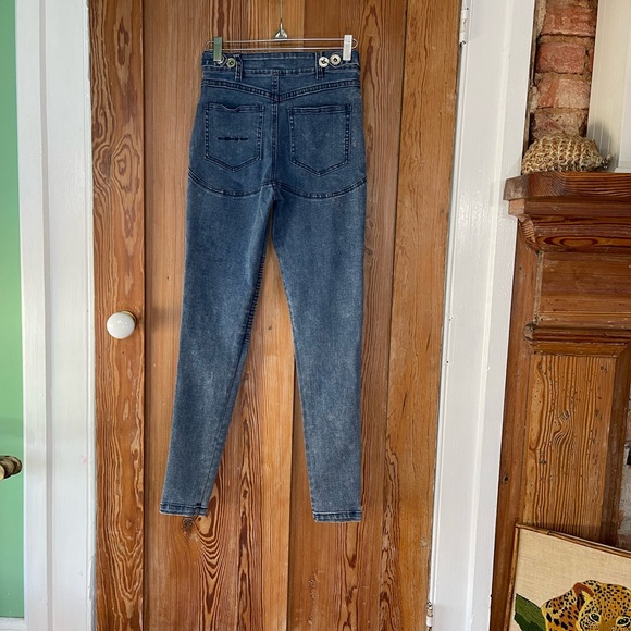 ✨ Maniere De Voir ✨ Super Stretch Moto Style Skinny Jeans ~ Size 6 💛🍄 - Picture 4 of 7